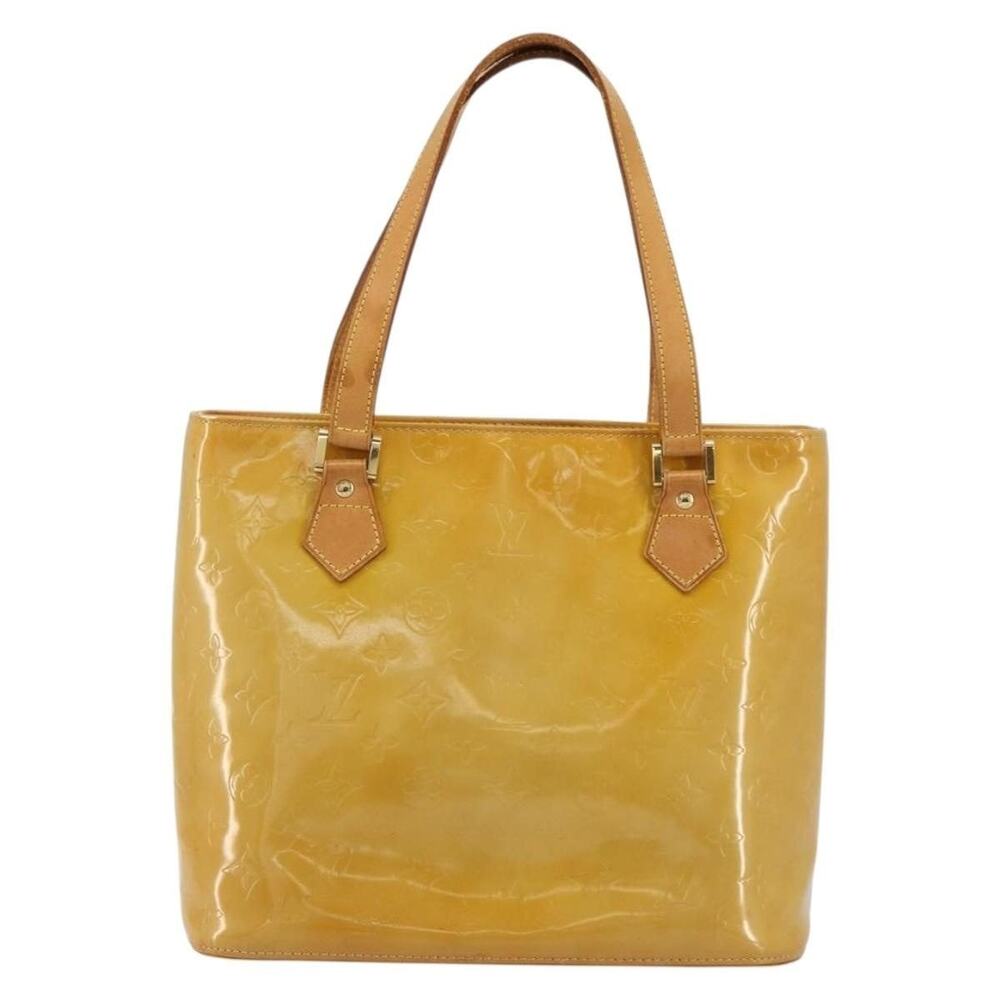 Louis Vuitton Monogram Vernis Houston Handbag Beige